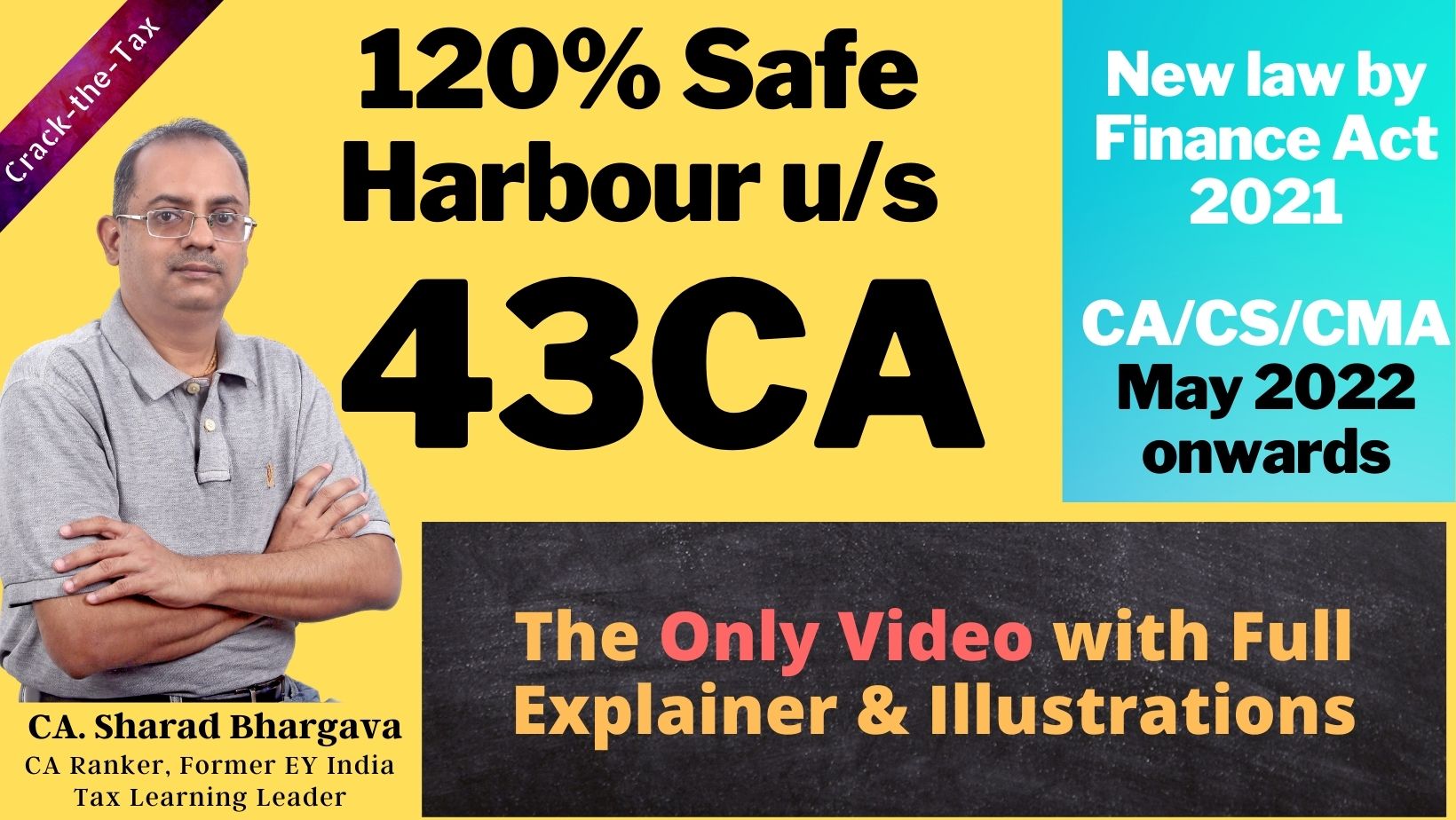 Safe Harbour Limit u/s 43CA // New law by Finance Act 2021 // By CA. Sharad Bhargava