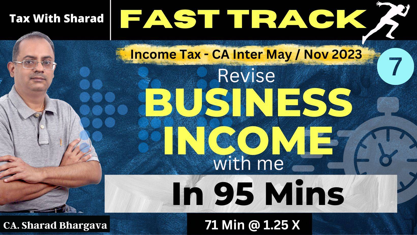 Fast Track Revision (DT) / 7 - Business Income (PGBP) / CA Inter May/ Nov 2023 / CA. Sharad Bhargava