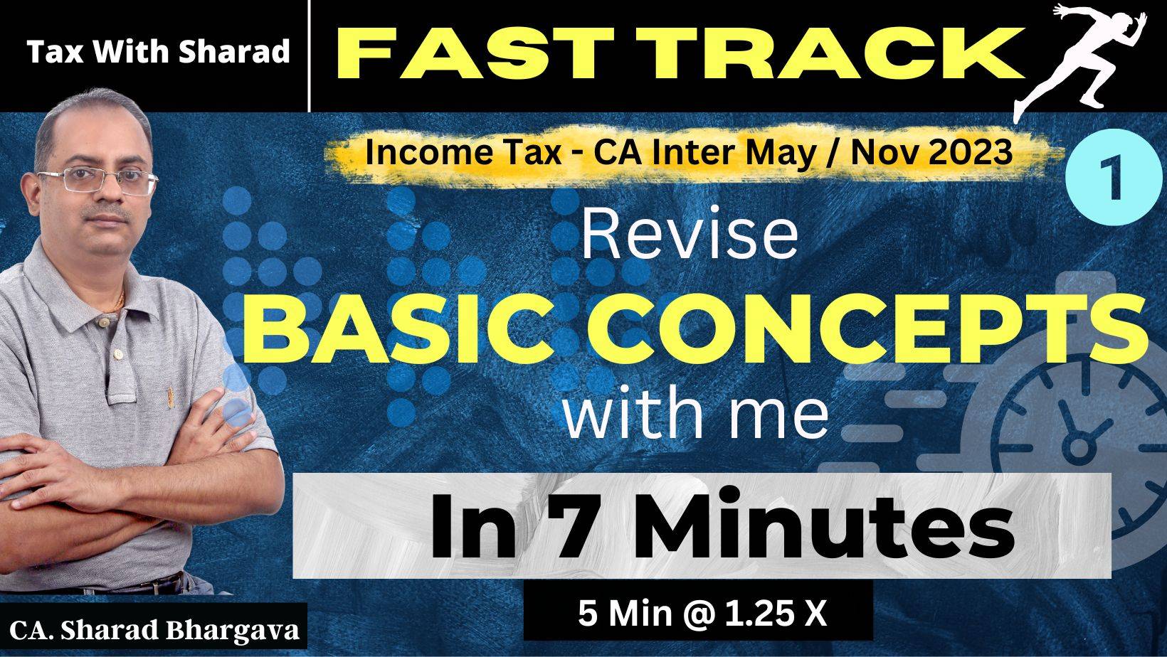 Fast Track Revision (DT) / 1 - Basic concepts / CA Inter May/ Nov 2023 / CA. Sharad Bhargava