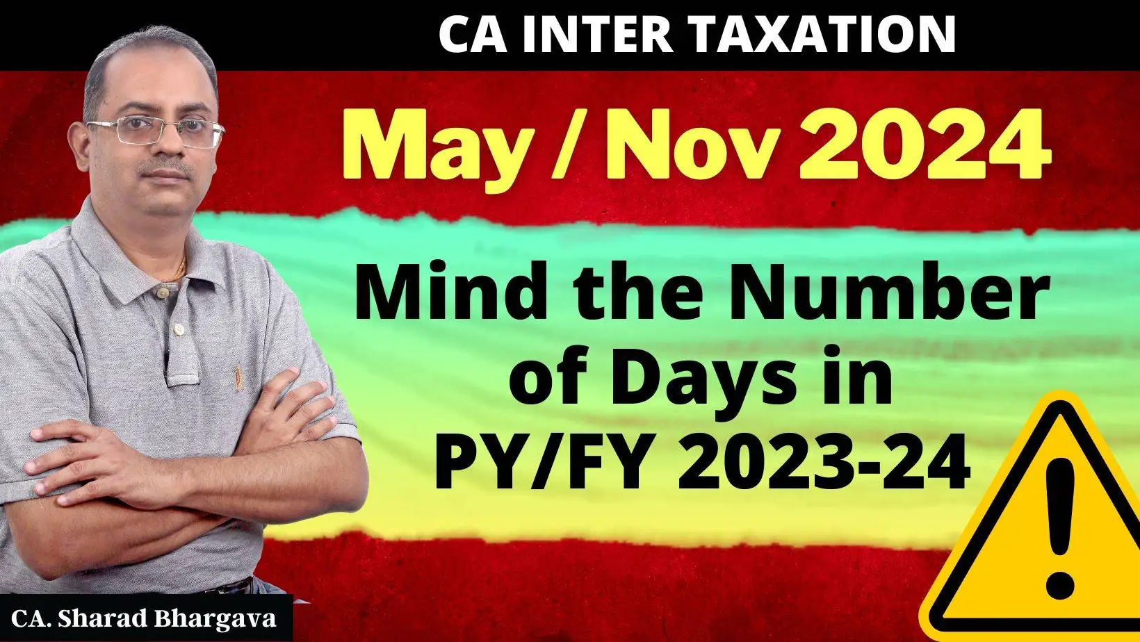 Calculating number of days? Don't make this mistake for PY/FY 2023-24 / CA. Sharad Bhargava