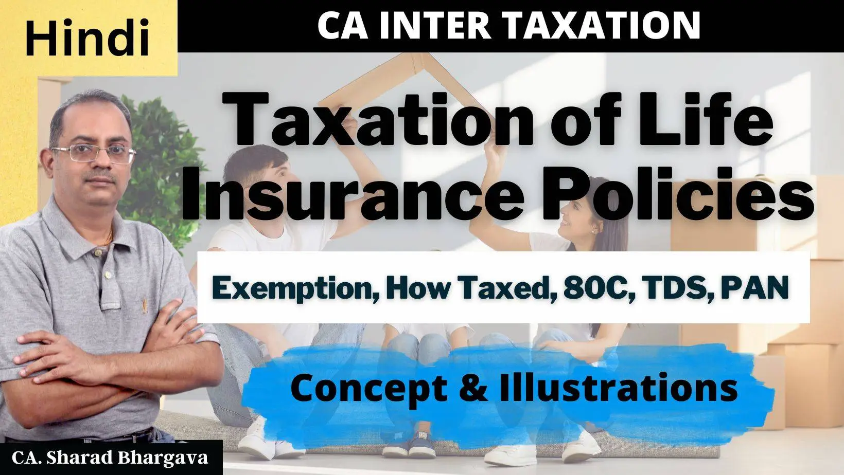 (Hindi) / Know all about taxation of Life Insurance Policies / CA. Sharad Bhargava